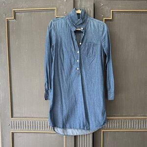 Denim Button-Up Shirt Dress